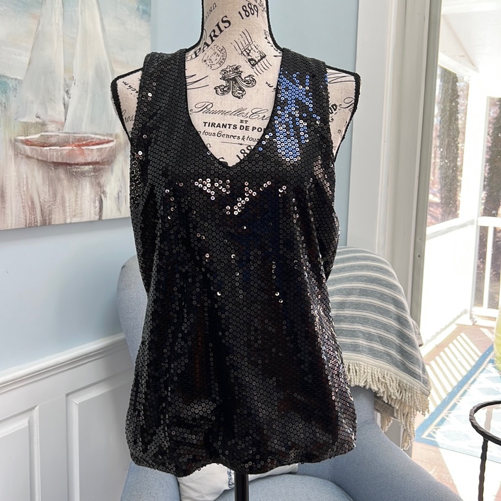 Cyrus Sequined Sleeveless Top